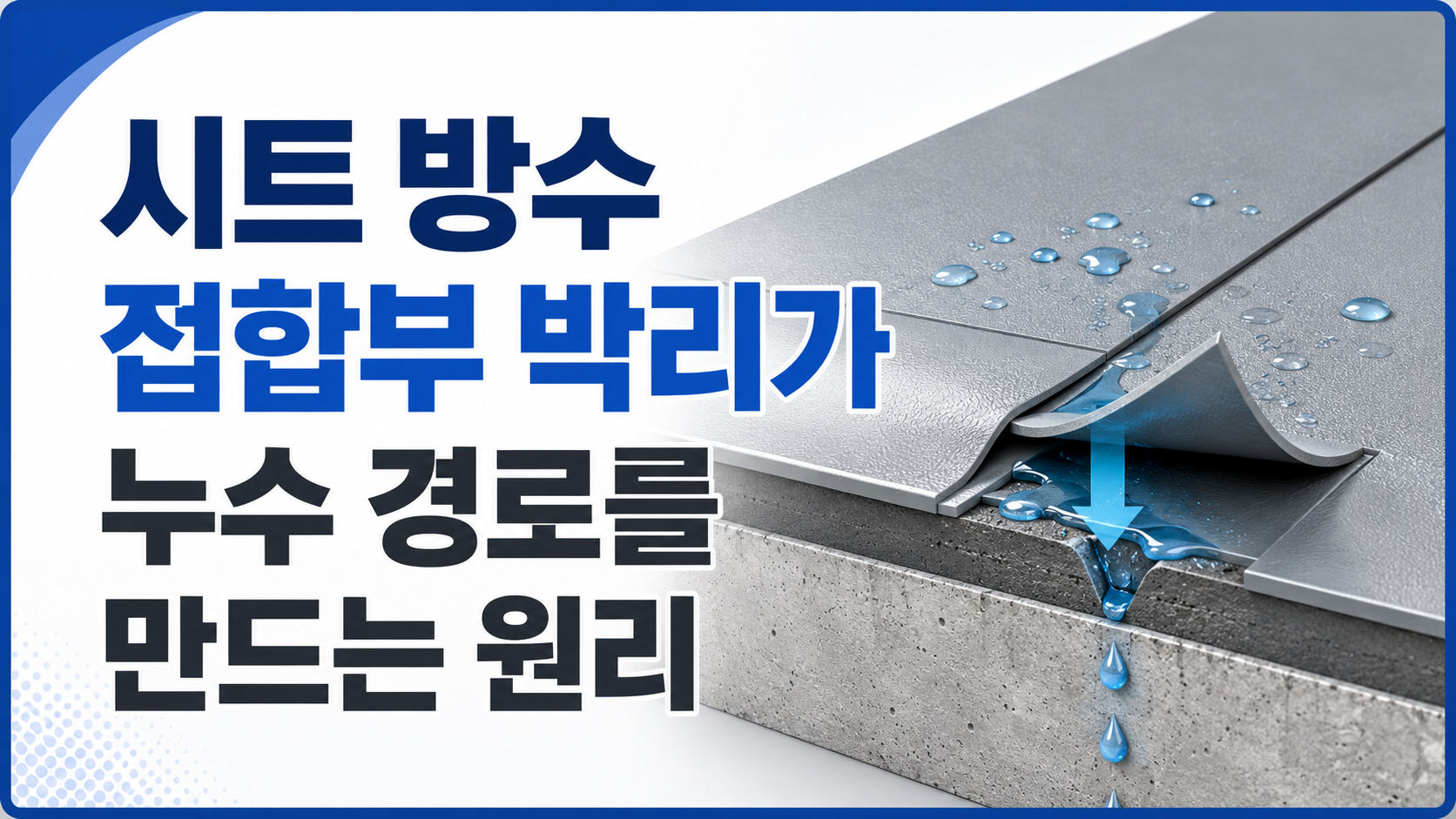 시트 방수 접합부 박리가 누수 경로를 만드는 원리