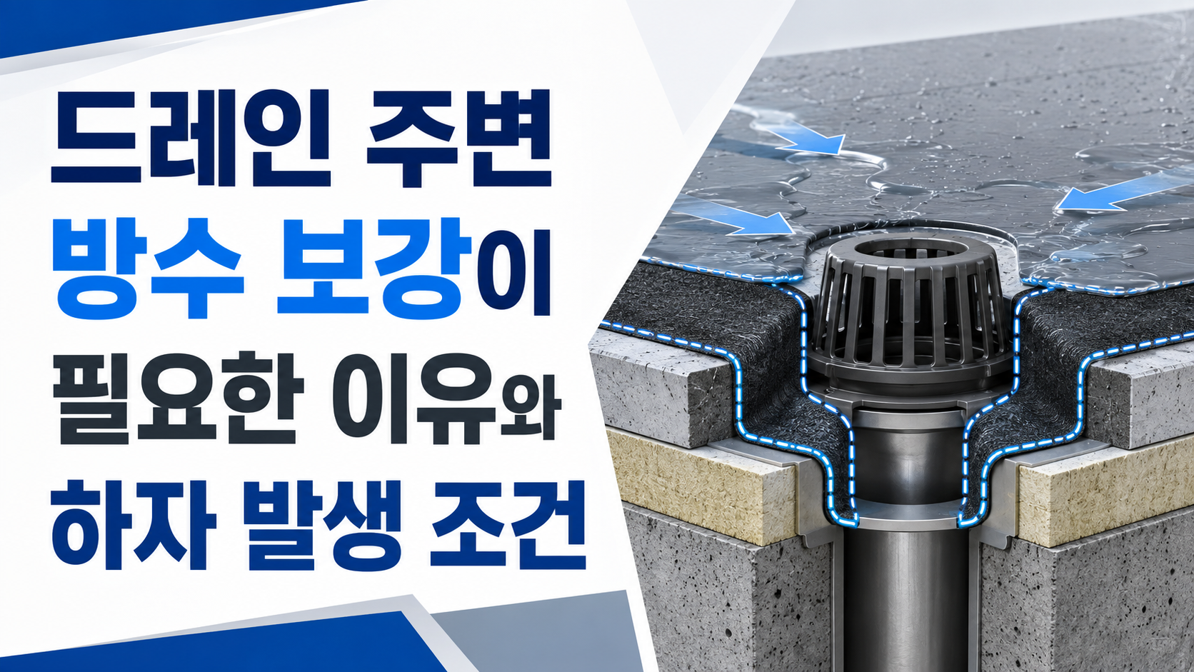 드레인 주변 방수 보강이 필요한 이유와 하자 발생 조건